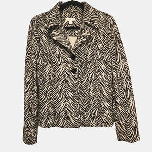 Charter Club Zebra Print Blazer Jacket – Size Medium